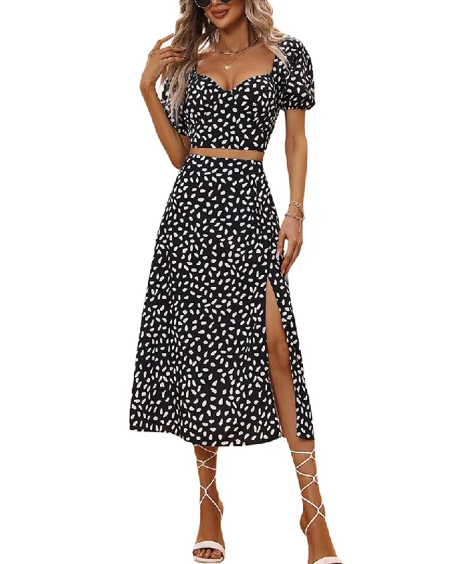 VERA DOLINI 2pc Top & Skirt Set