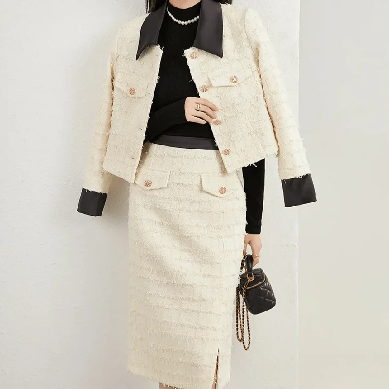 Lillian Tweed Blazer & Skirt Set