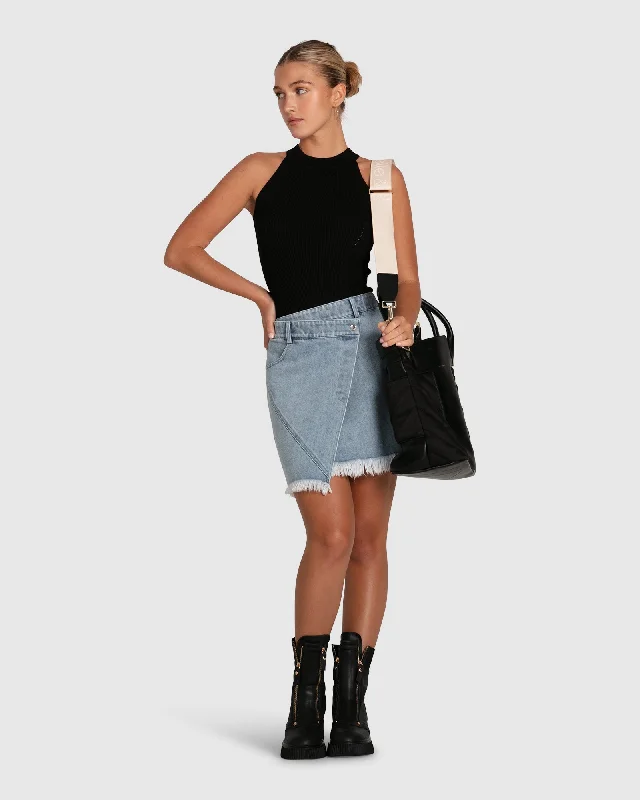 Dance With Me Denim Mini Skirt