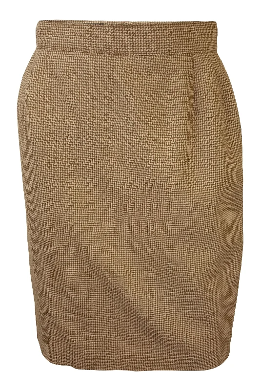 ET VOUS Brown Wool Vintage Mini Skirt (FR 38 | UK 6)