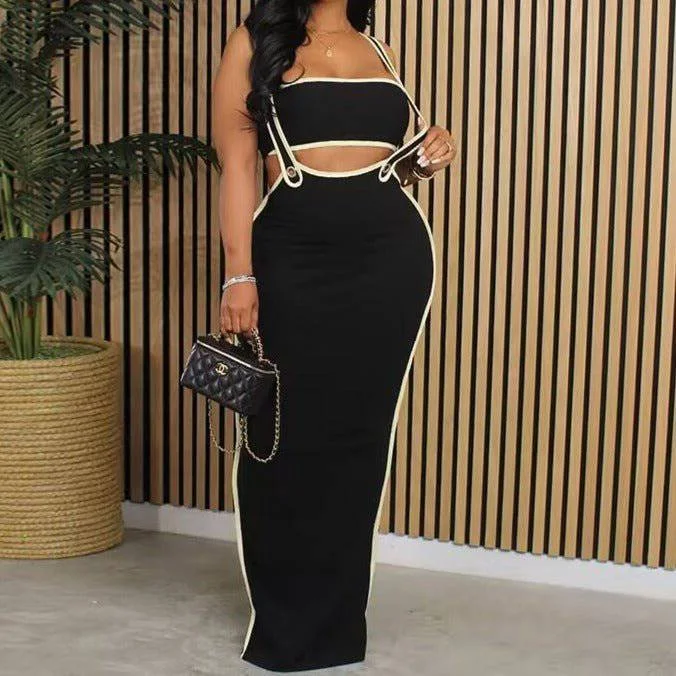 Meghan Tube Top Plus Two Toned Jumper Skirt Set