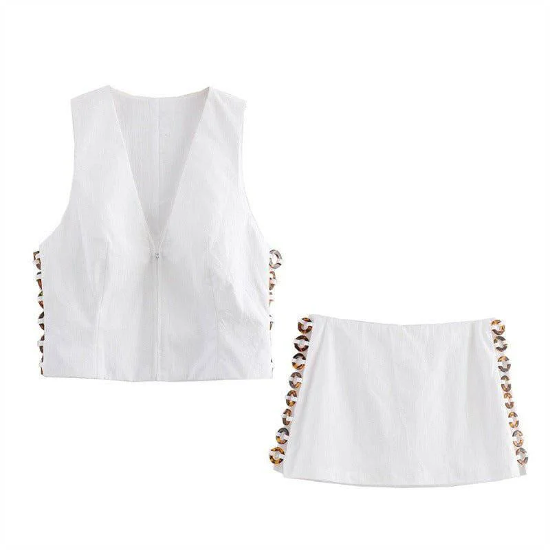 Lola vest and short skirt set