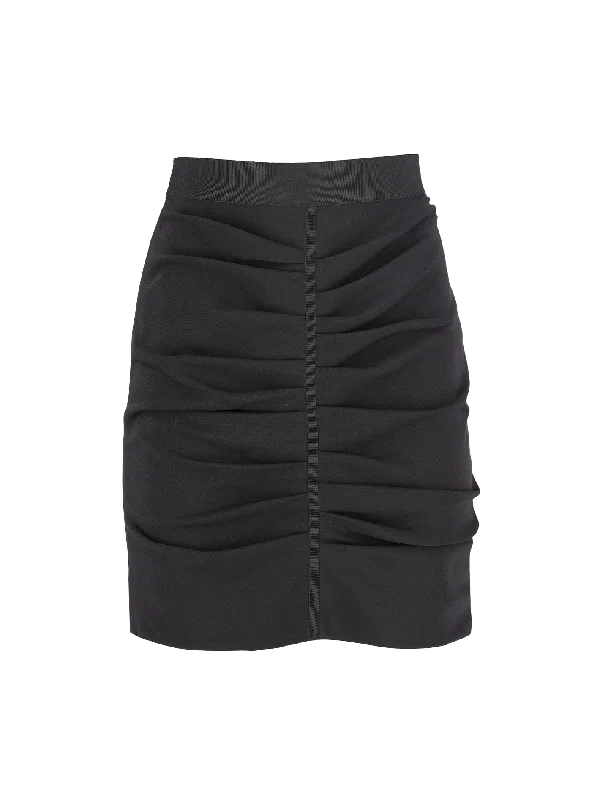 ruched mini skirt