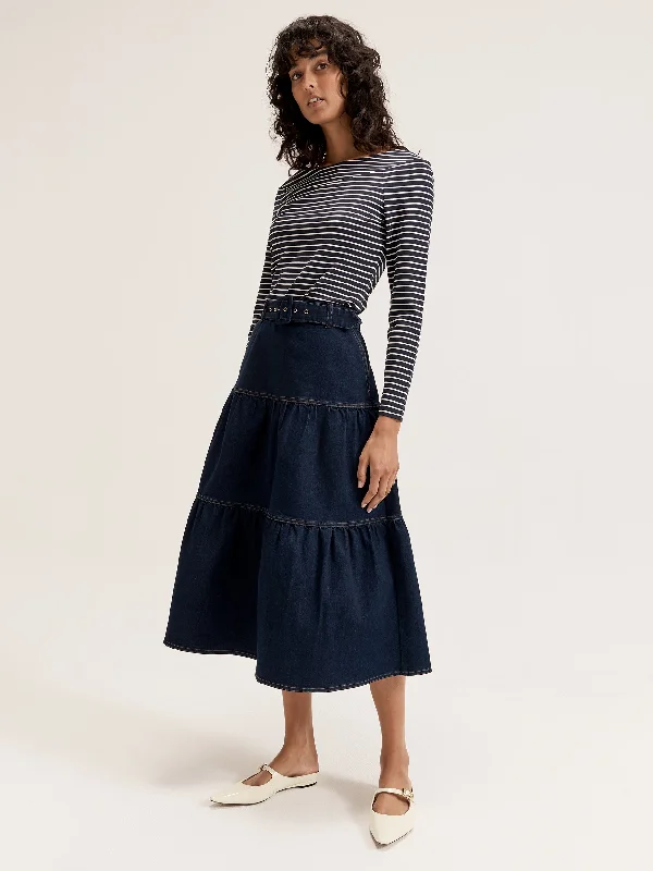 Piper Denim Midi Skirt