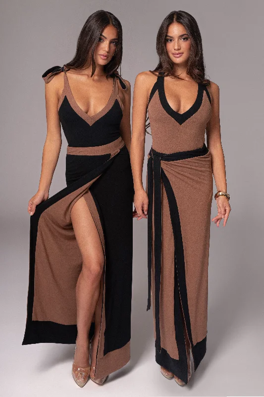 Black/Pecan Kamie Reversible Skirt Set