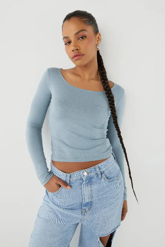 CROPPED LONG SLEEVE TOP