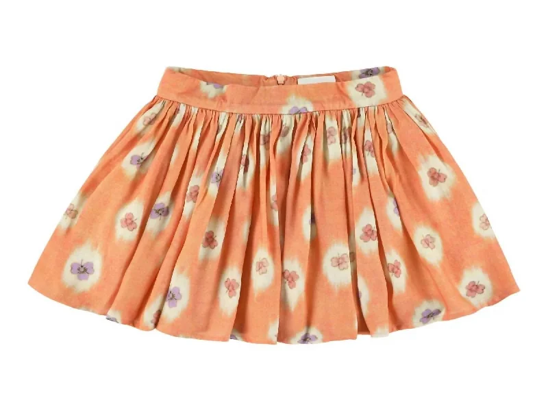 Girl's Sprint Short Skirt In Clover Pumpkin