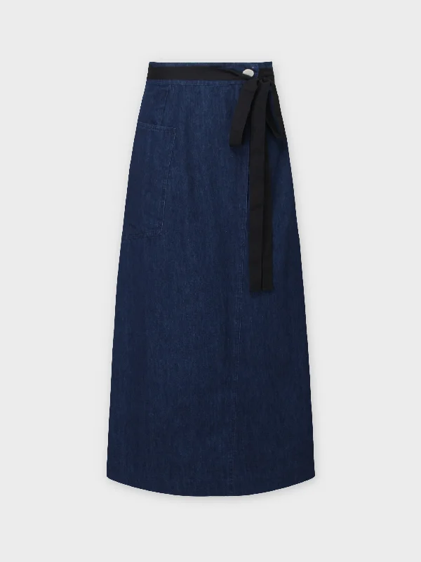 BIG POCKET SKIRT-DENIM