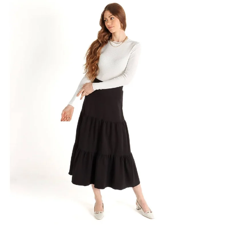 Women's Elasticated Three-Tier Skirt