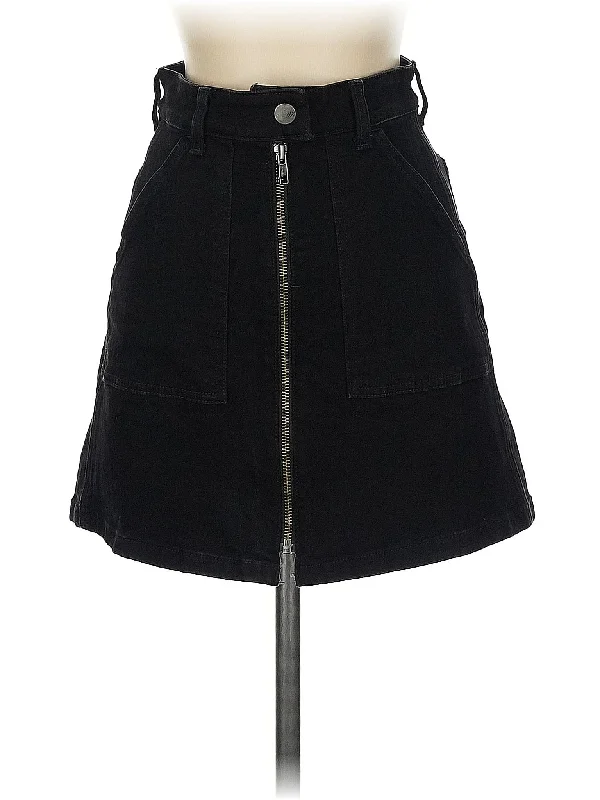 High-Rise Denim Skirt