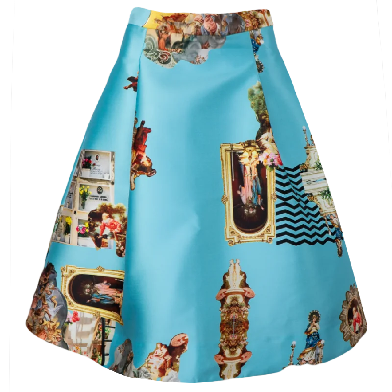 Sicily light blue short skirt