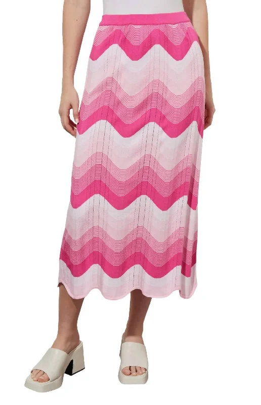 Missy Midi Pencil Skirt In Pink