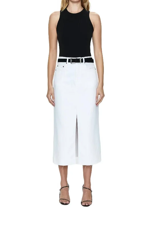 Alice Midi Skirt In White