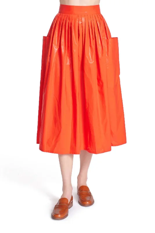 Cece Midi Skirt In Flame