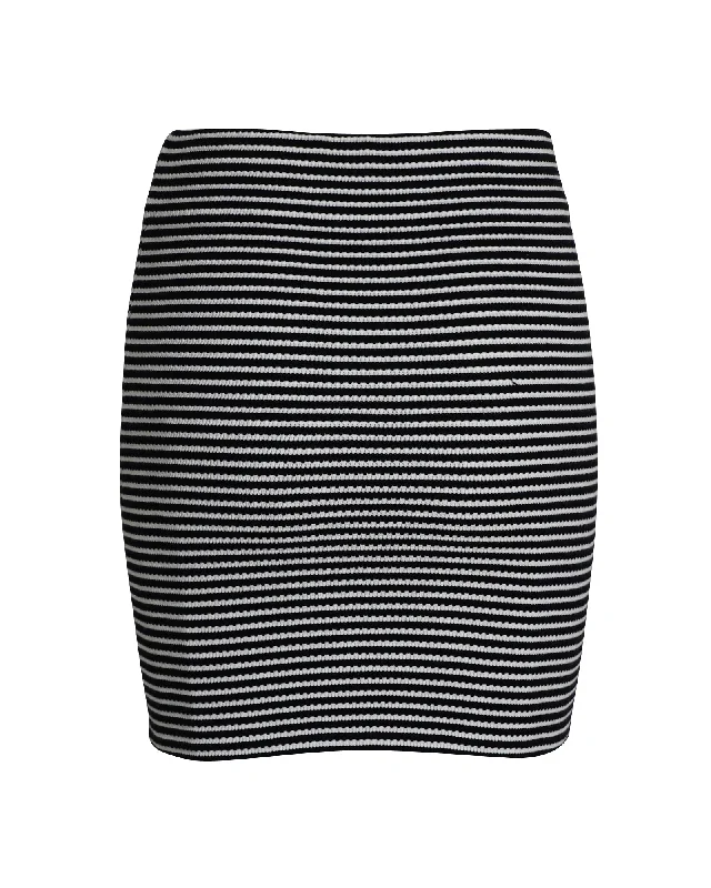 Theory Striped Knit Mini Skirt in Multicolor Viscose