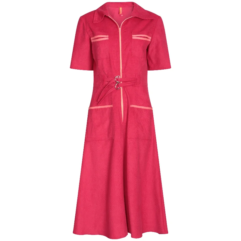 Autumn Shirt Dress Red