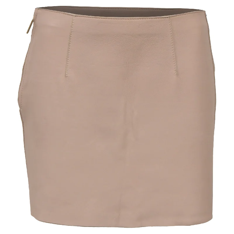 Dsquared2 Mini Pencil Skirt in Nude Leather