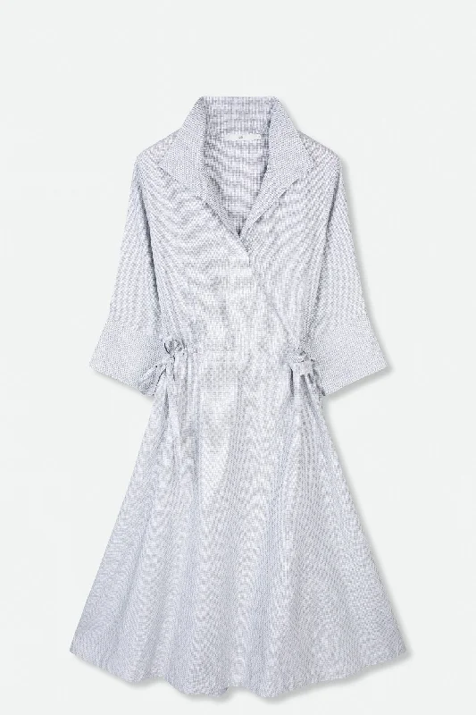 CINCH SHIRT DRESS IN COTTON POPLIN