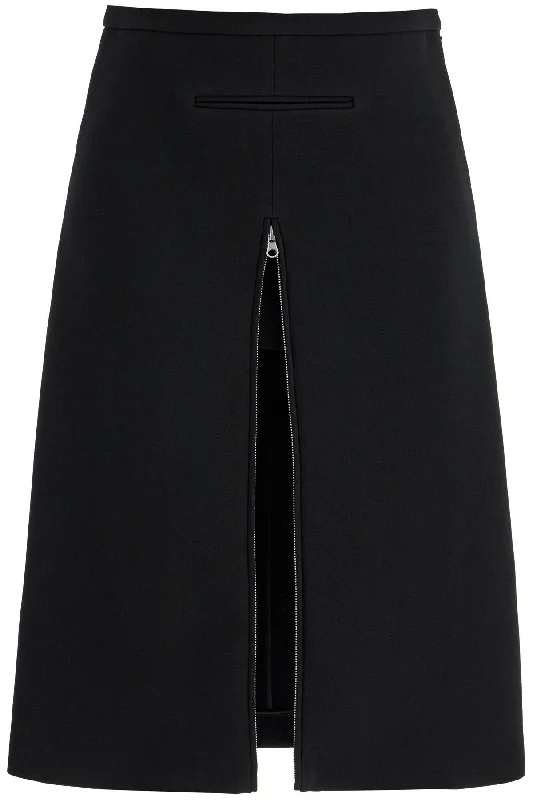 Courreges Women's Midi Twill Skirt With Zipper