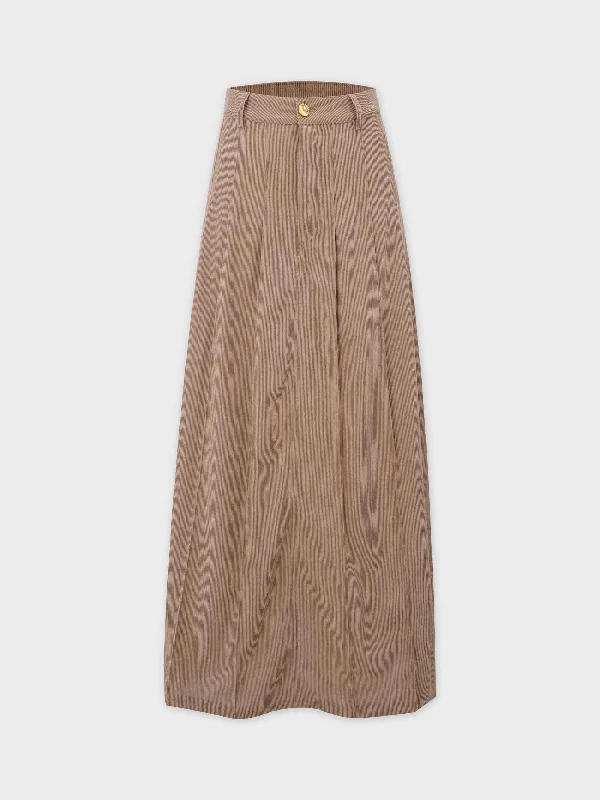 Corduroy Skirt-Camel