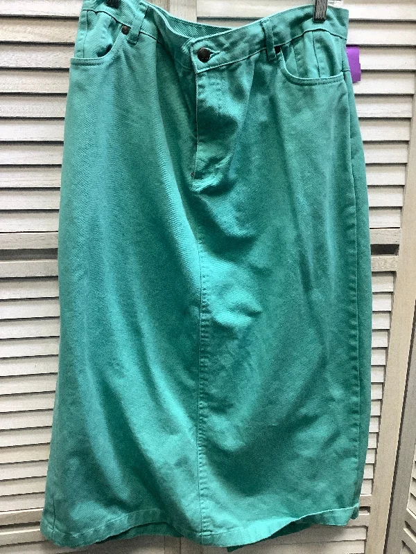 Green Denim Skirt Maxi Jessica London, Size 12