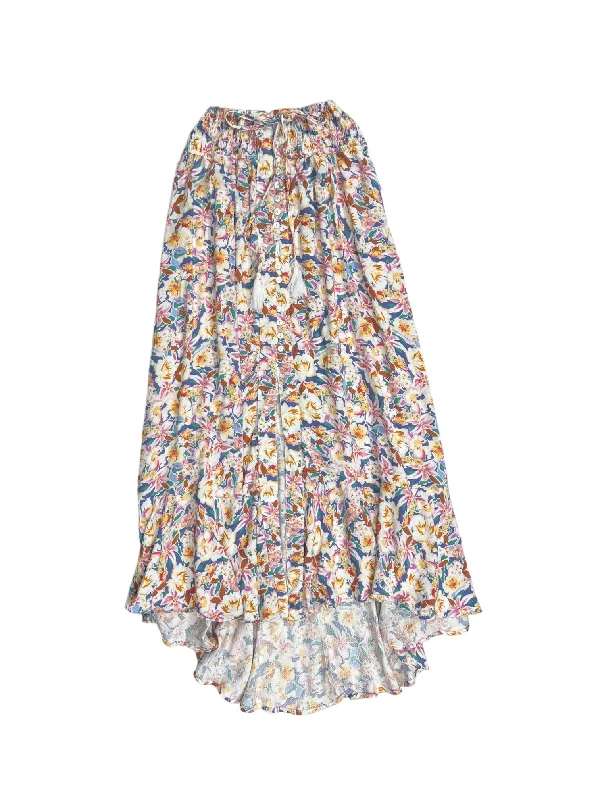 Floral Print Skirt Maxi Cynthia Rowley, Size Xs